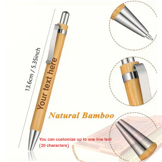 Personalized Laser Engraving Bamboo Pen Bulk Order