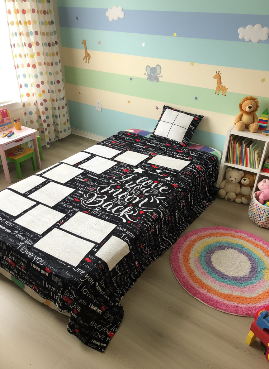 Personalized Blanket Only - I Love You To The Moon