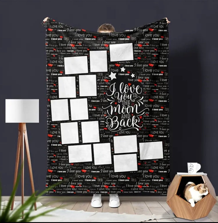 Personalized Blanket Only - I Love You To The Moon