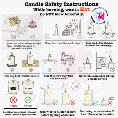 Personalized Rose Bouquet - Medium - Scented Candle