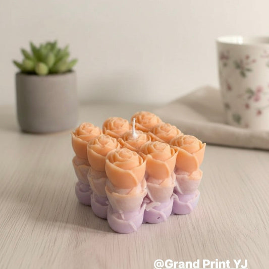 Rose Puzzle Cube - Scented Candle | 5 oz