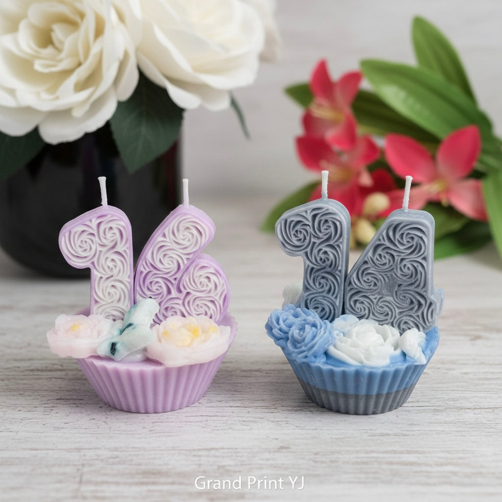 Decorative Birthday Scented Candle Cupcake| Personalized |2.5 oz