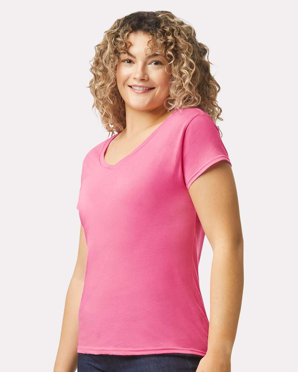 Personalized Women's Softstyle® V-Neck T-Shirt - Gildan 64V00L