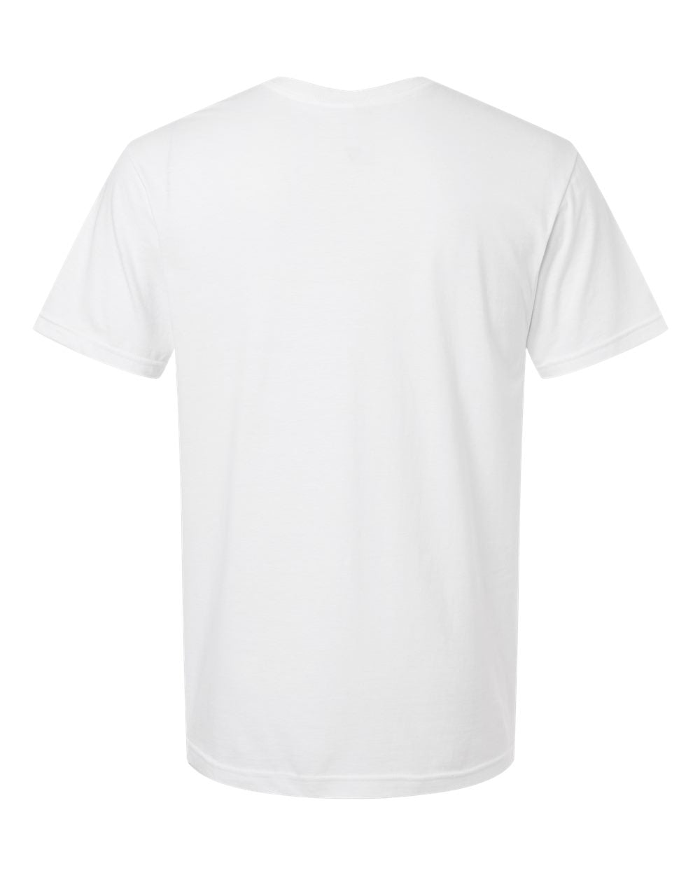 Plain white t-shirt on a white background ready to be personalized