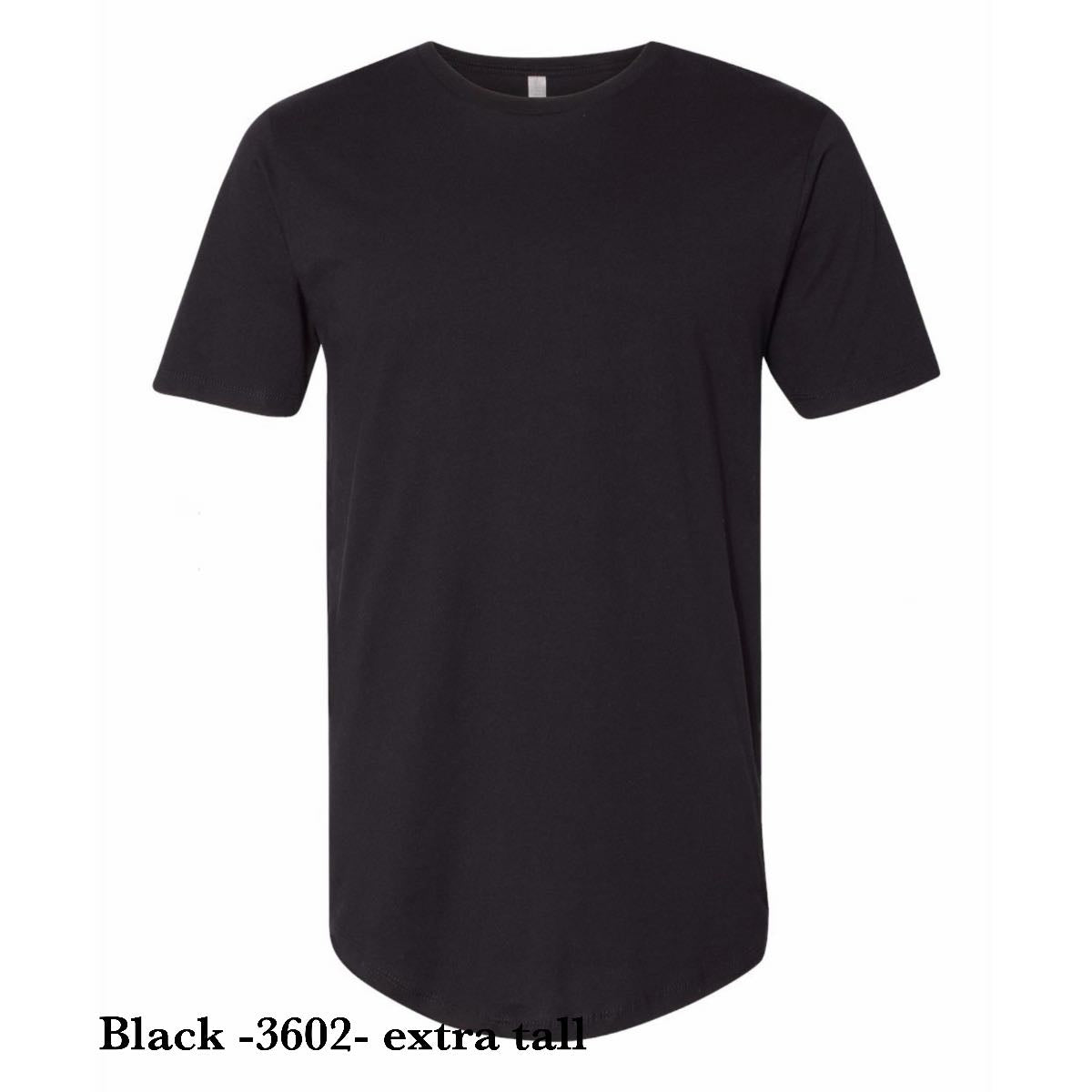 Customized Next Level Men's Cotton Long Body T-Shirt - 3602- Extra Tall Shirt