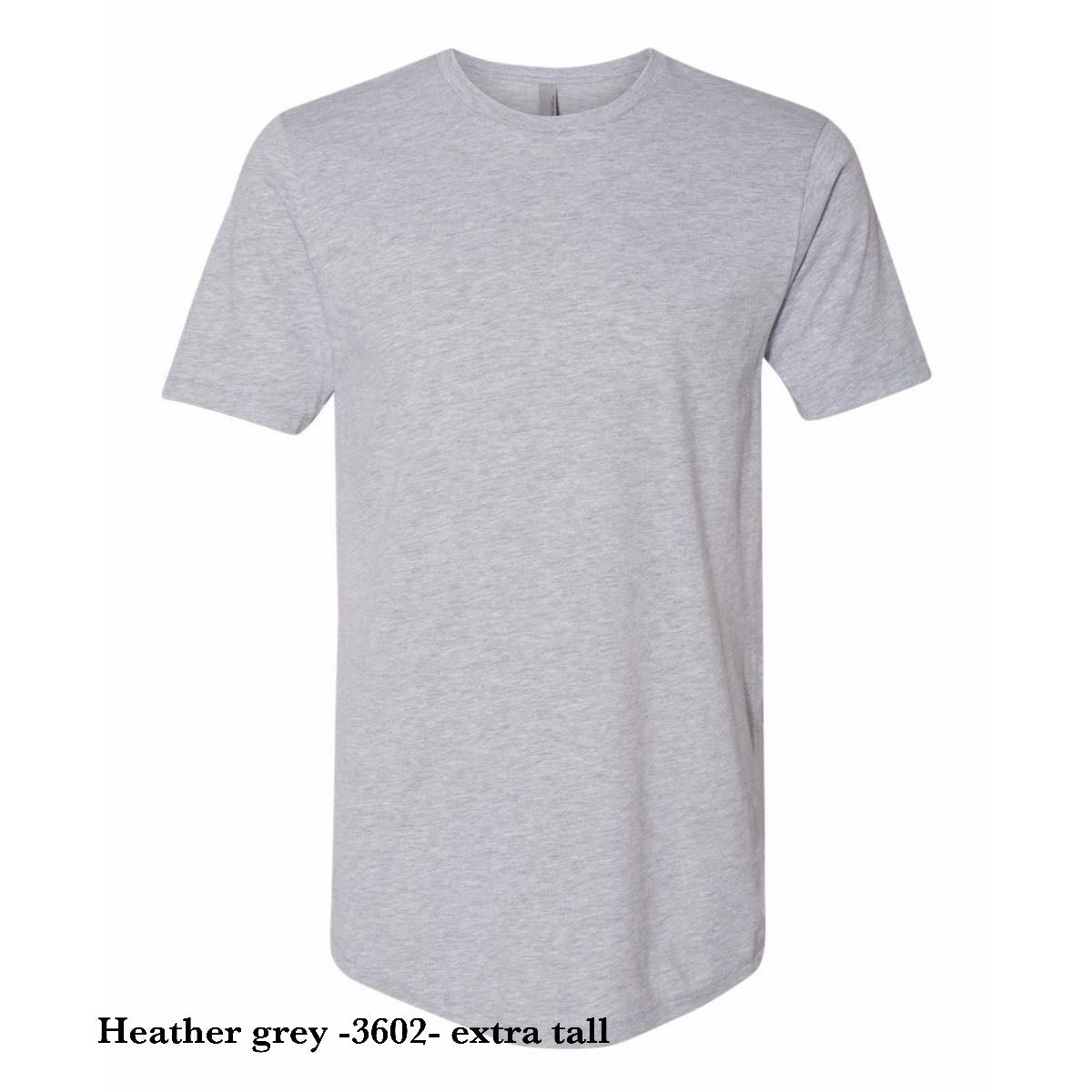 Customized Next Level Men's Cotton Long Body T-Shirt - 3602- Extra Tall Shirt
