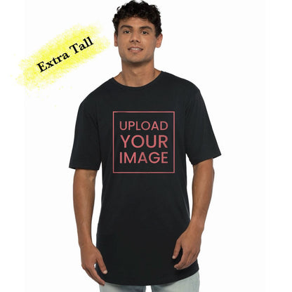 Customized Next Level Men's Cotton Long Body T-Shirt - 3602- Extra Tall Shirt
