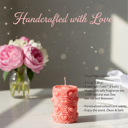 Everlasting Heart | Pillar Candle | Oval Cylinder |4.5 oz