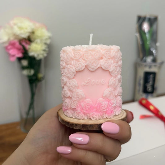 Candle That Speaks Love | Pillar Candle | Oval Cylinder | 4.5 oz