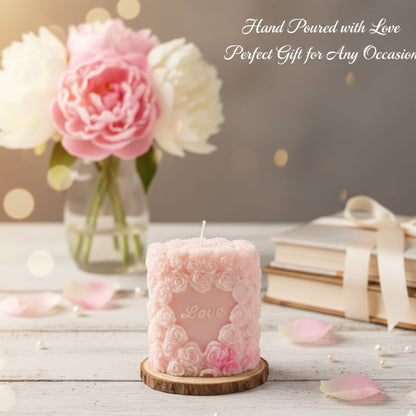Candle That Speaks Love | Pillar Candle | Oval Cylinder | 4.5 oz