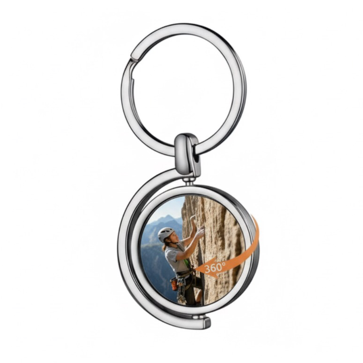 Custom Metal Rotating Keychain - Different Shapes - Both Sides