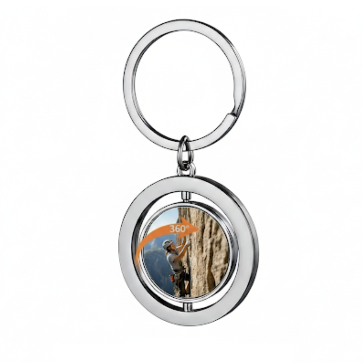 Custom Metal Rotating Keychain - Different Shapes - Both Sides