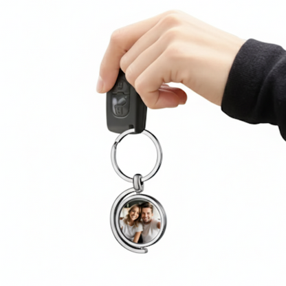 Custom Metal Rotating Keychain - Different Shapes - Both Sides
