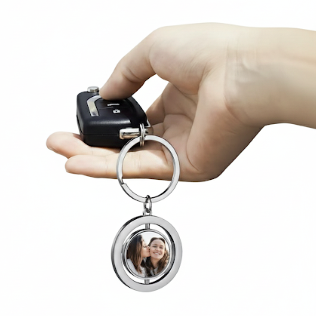 Custom Metal Rotating Keychain - Different Shapes - Both Sides