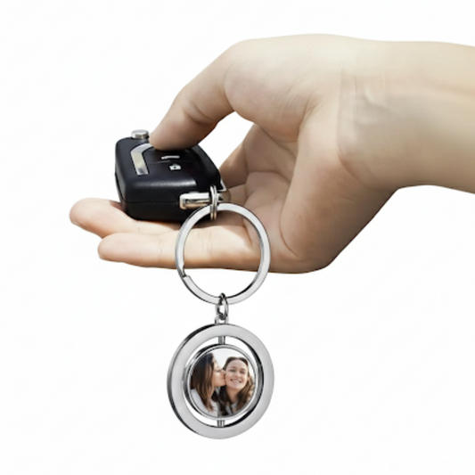 Custom Metal Rotating Keychain - Different Shapes - Both Sides