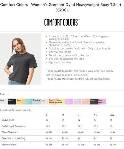 Custom Comfort Colors Women's Heavyweight Boxy Tee 3023CL