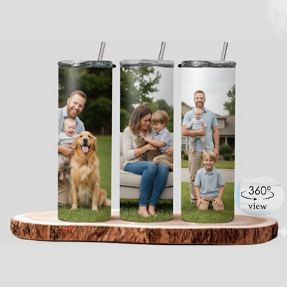 Personalized Stainless Steel Skinny Tumbler – Custom Insulated Travel Cup - Canada