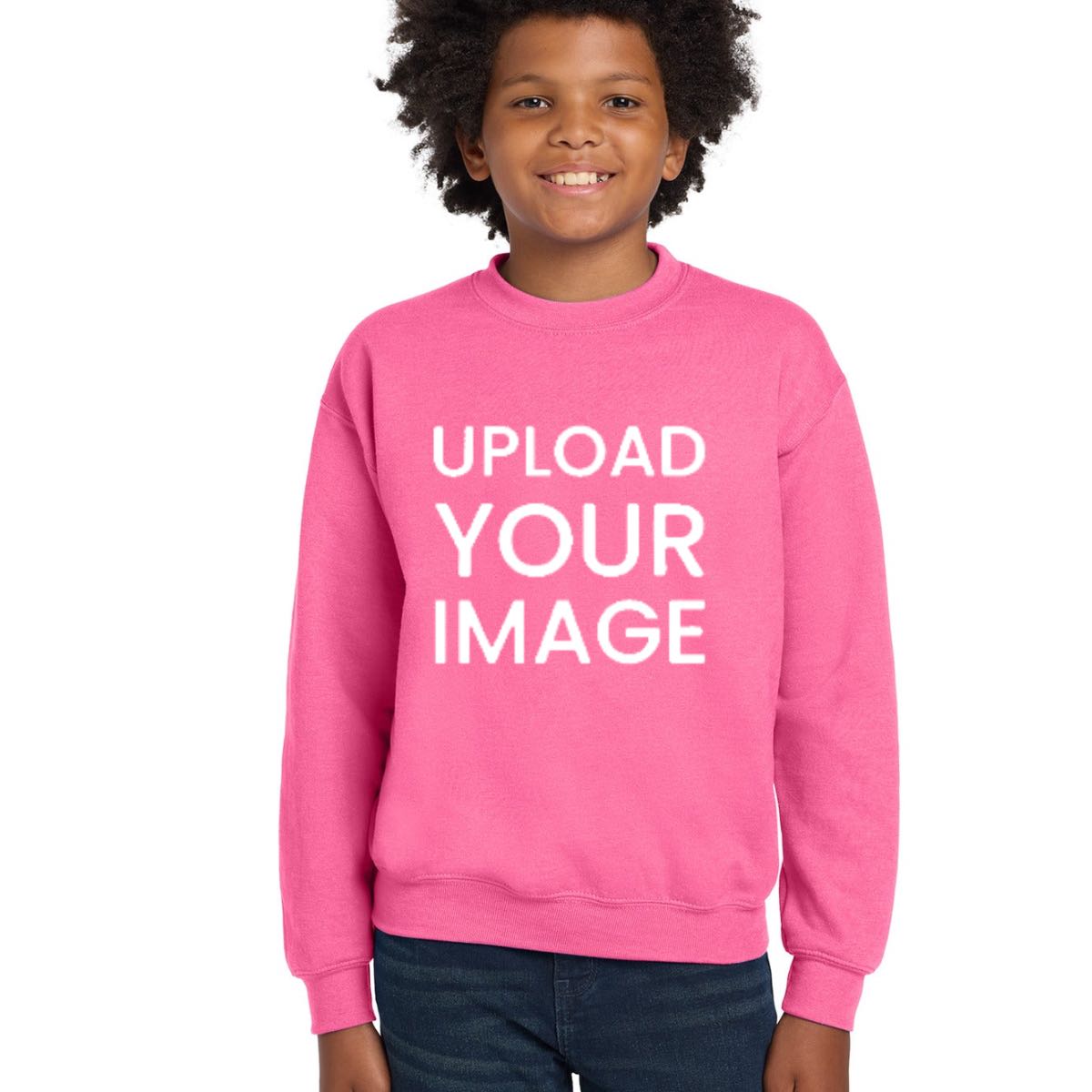 Custom Gildan Youth Heavy Blend Crewneck Sweatshirt. 18000B