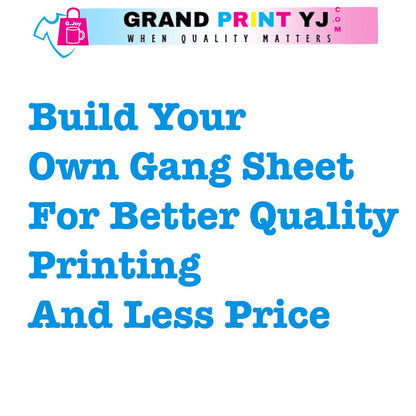 DTF Transfer By Size. Print No Press