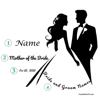 Wedding Stainless Steel Skinny Tumbler – Personalized Travel Cup