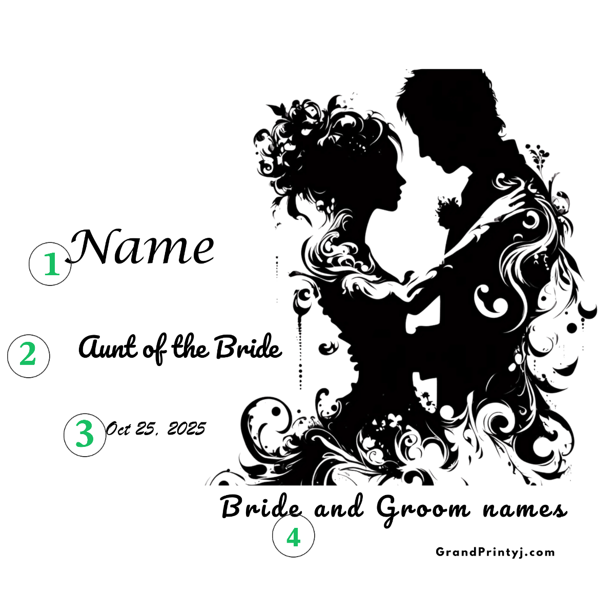 Wedding Stainless Steel Skinny Tumbler – Personalized Travel Cup