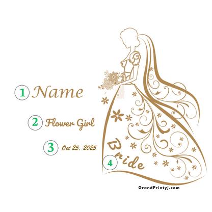 Wedding Stainless Steel Skinny Tumbler – Personalized Travel Cup