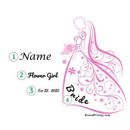 Wedding Stainless Steel Skinny Tumbler – Personalized Travel Cup