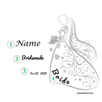 Wedding Stainless Steel Skinny Tumbler – Personalized Travel Cup