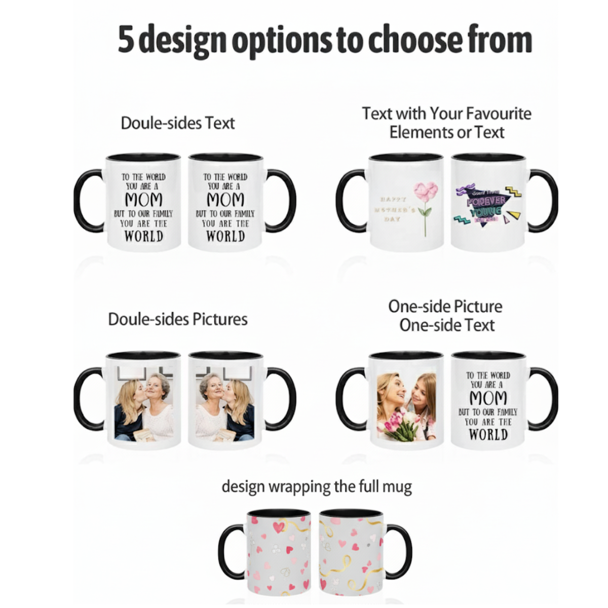 Personalized Coffee Mug-C Handle – 11 oz Different Colors