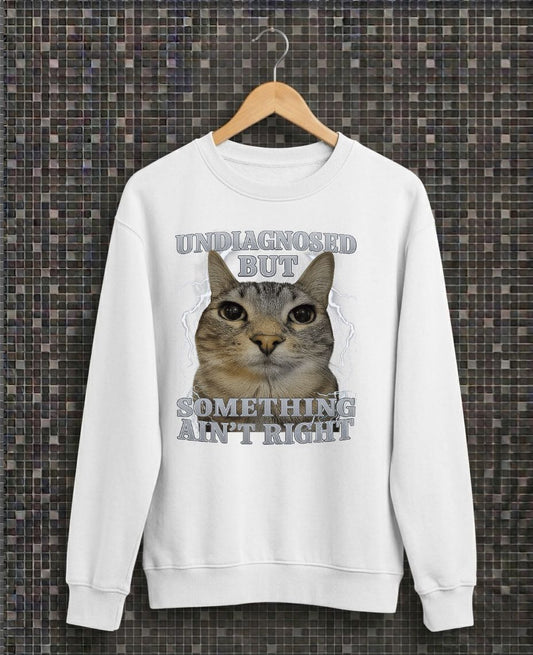 Undiagnosed But Something Ain_t Right Cat Meme Funny T-Shirt