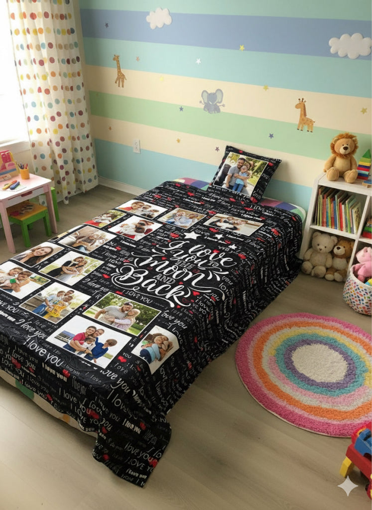 Personalized Blanket Only - I Love You To The Moon