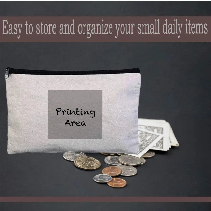 Personalized Canvas Zipper Storage Case – Custom Printed, Multi-Purpose Pouch Grand Print YJ