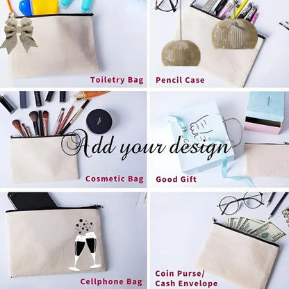 Personalized Canvas Zipper Storage Case – Custom Printed, Multi-Purpose Pouch Grand Print YJ