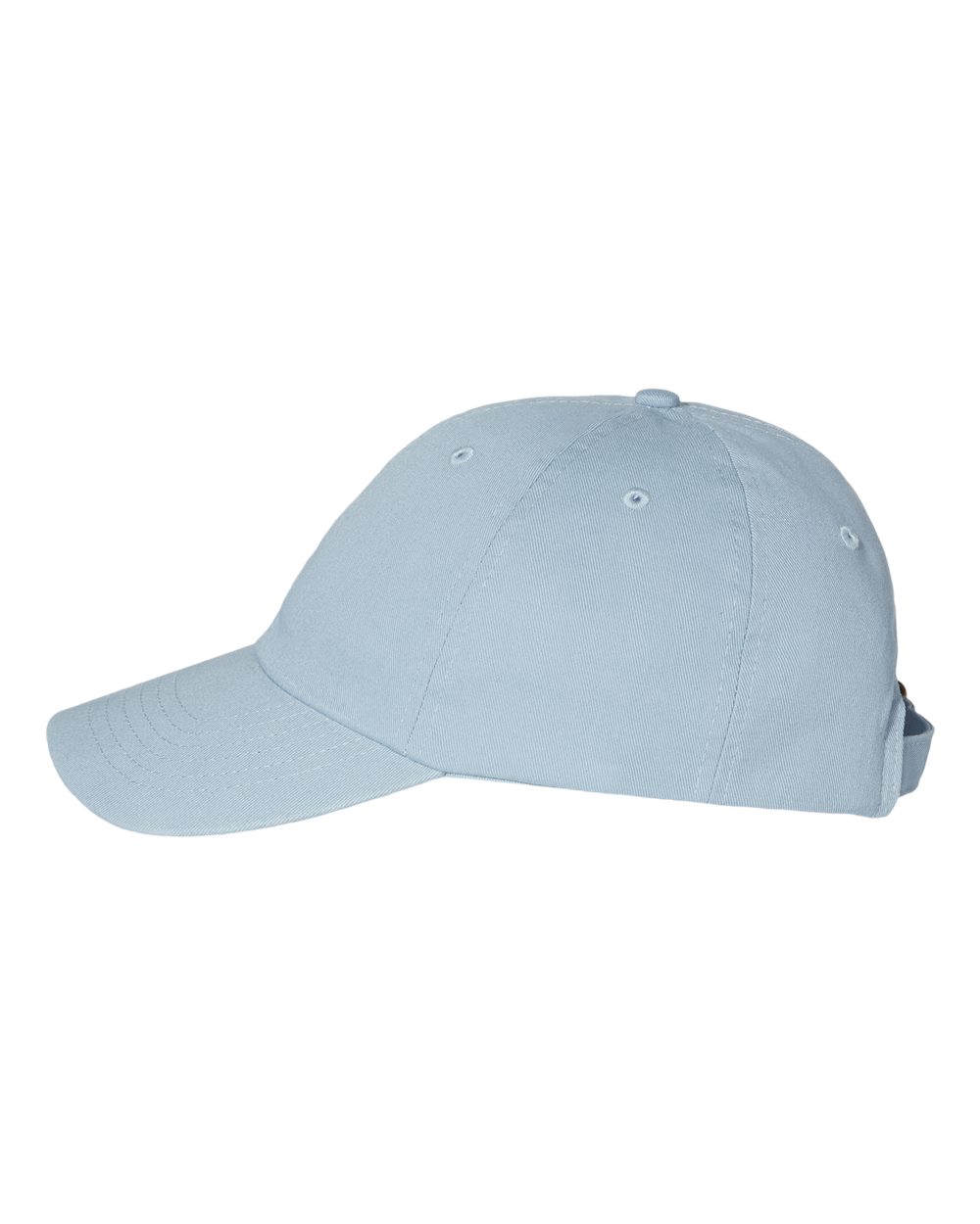 Light blue baseball cap on a white background