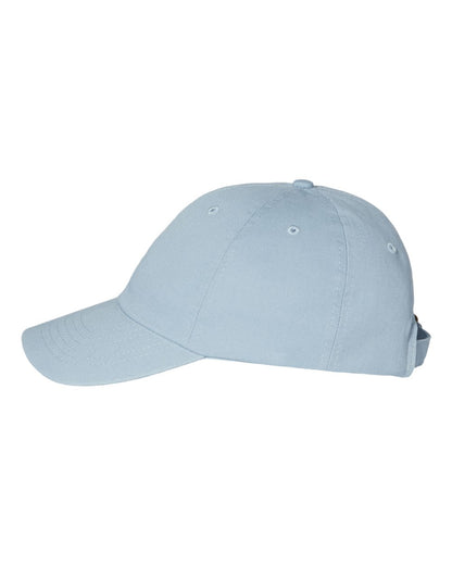 Light blue baseball cap on a white background