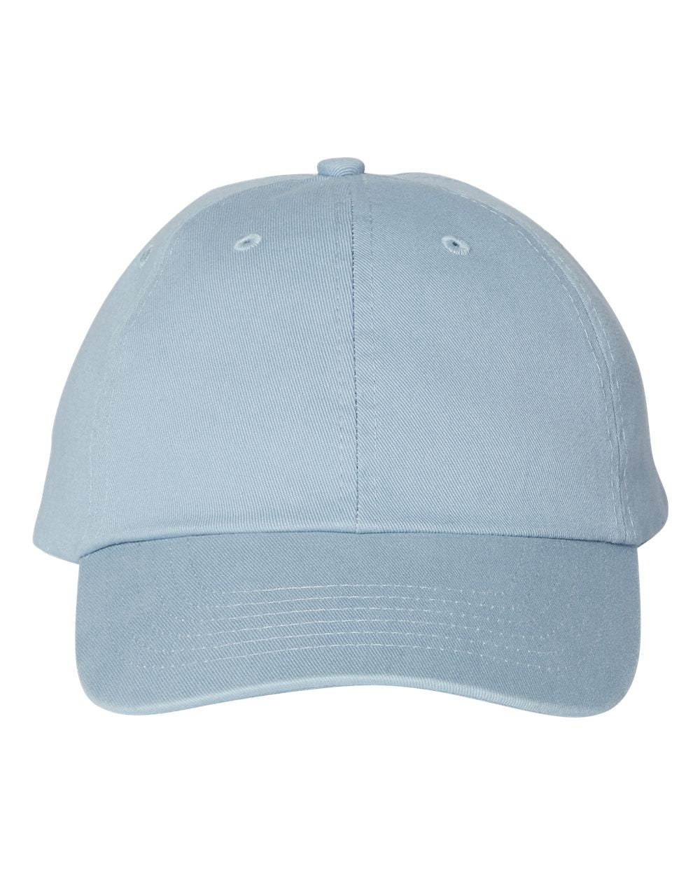Light blue baseball cap on a white background