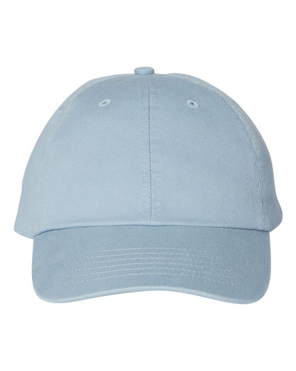 Light blue baseball cap on a white background