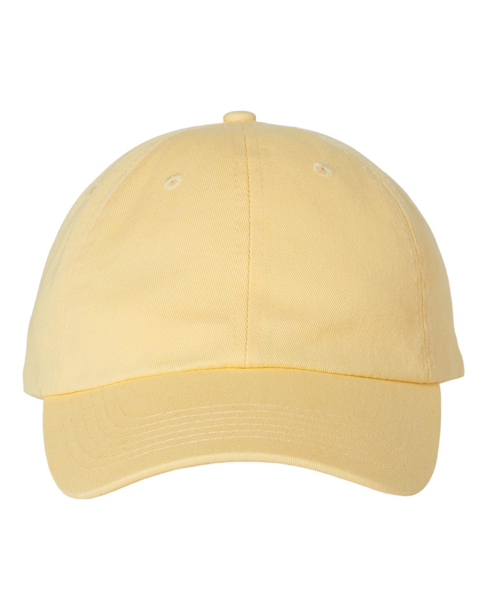Yellow baseball cap on a white background