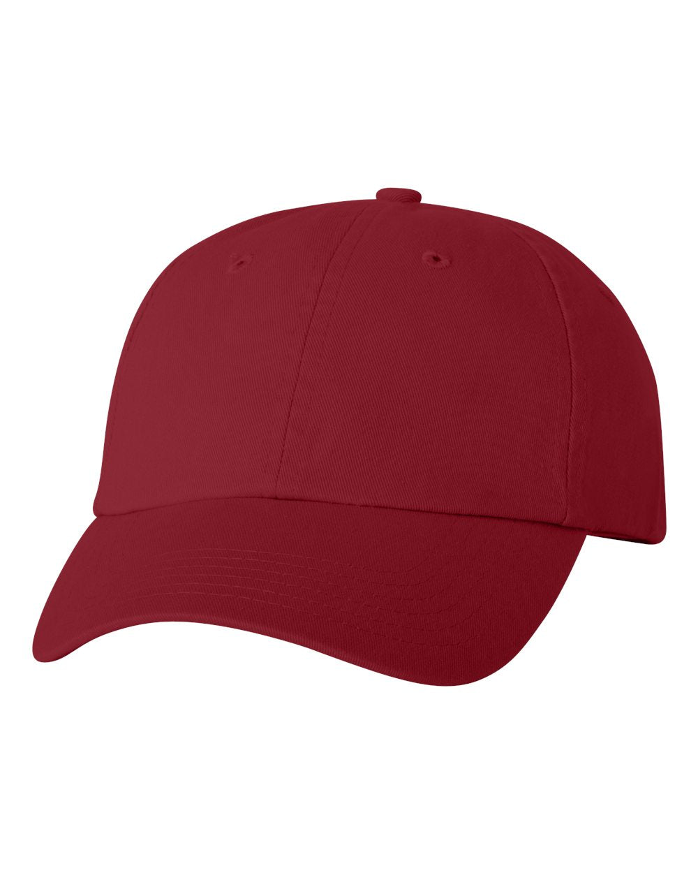 Red baseball cap on a white background