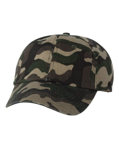 Camouflage baseball cap on a white background