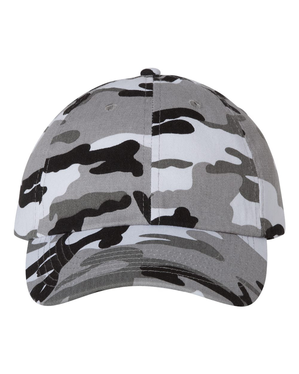 Camouflage-patterned cap on a white background