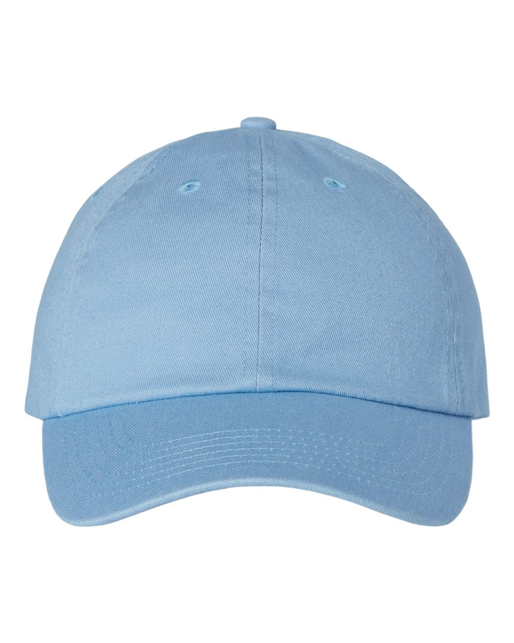 Light blue baseball cap on a white background