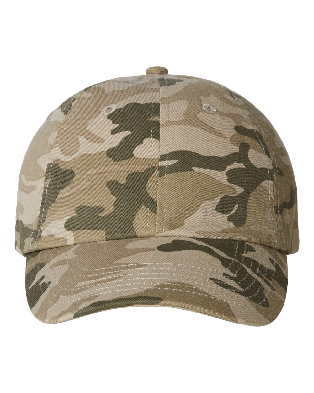 Camouflage baseball cap on a white background