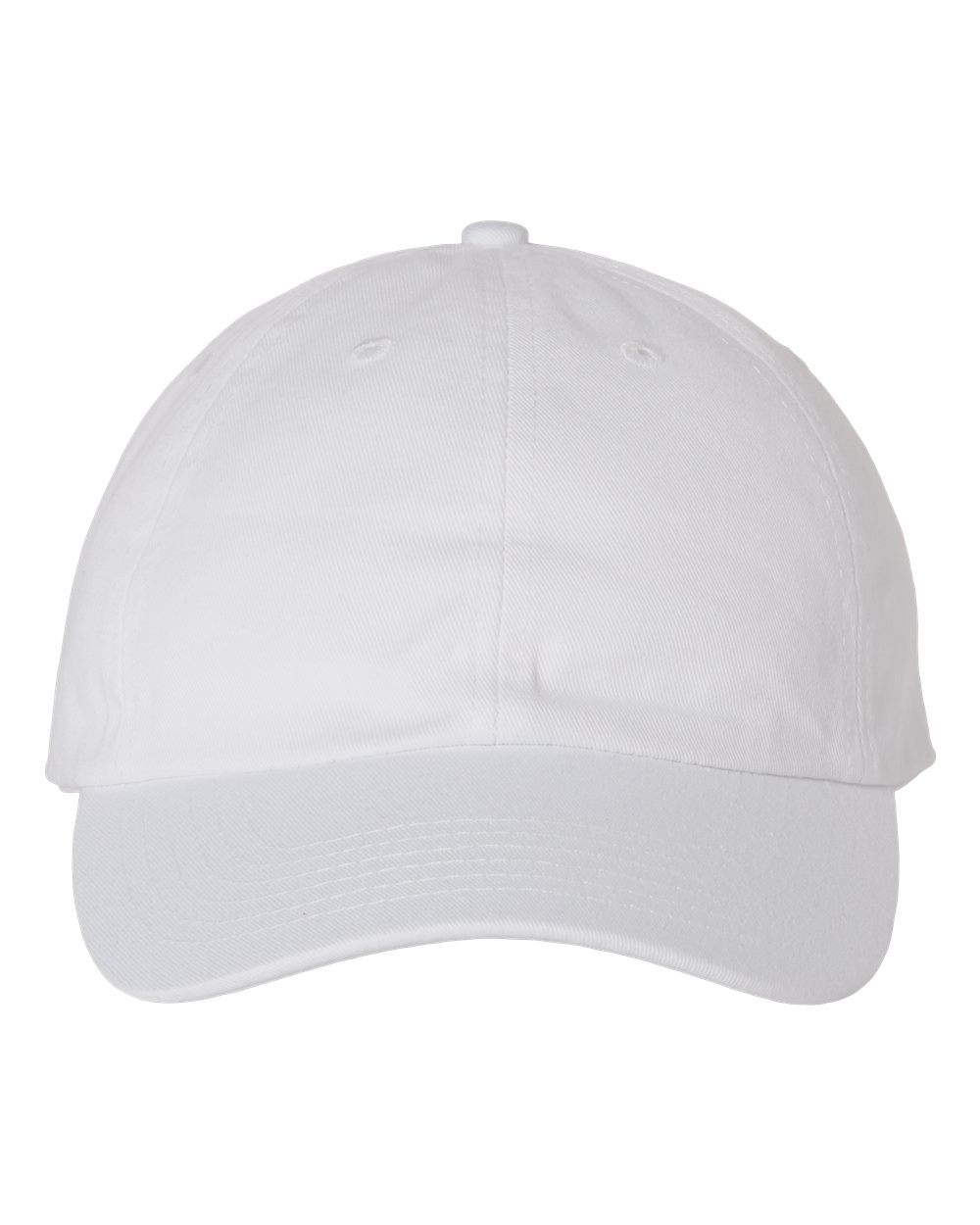 White baseball cap on a white background