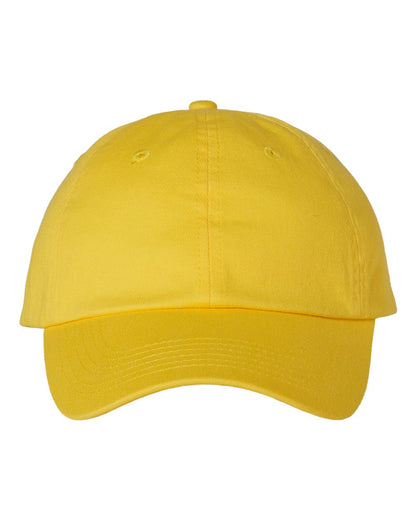 Yellow baseball cap on a white background