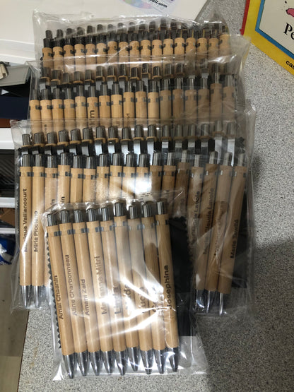 Personalized Laser Engraving Bamboo Pen Bulk Order
